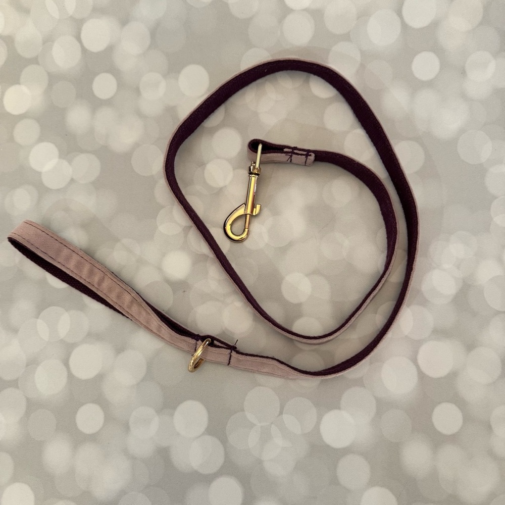 Lavender leash with gold hardware